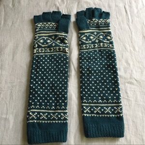 Fair isle fingerless gloves / arm warmers